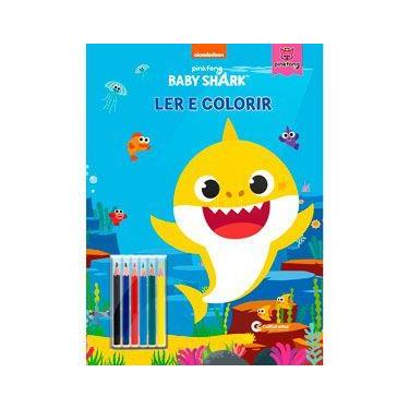 Imagem de Livro Infantil Ler e Colorir Com Lápis Baby Shark Culturama, Culturama