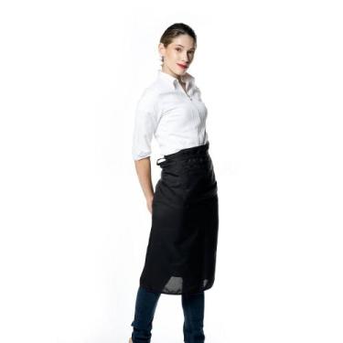 Imagem de Avental de Cintura Unisex Preto Poliester - Feito no Brasil - Utensili