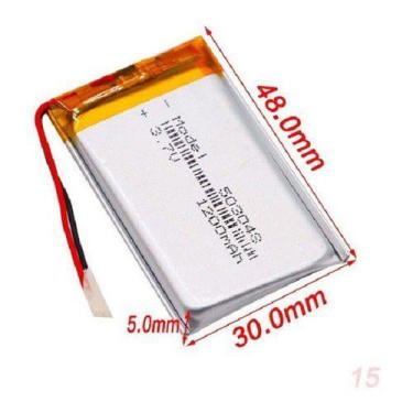 Imagem de (4pcs)bateria 503048 1200 Mah 3,7v  2 Fios 5mm X 30mm X 48mm - KMIG