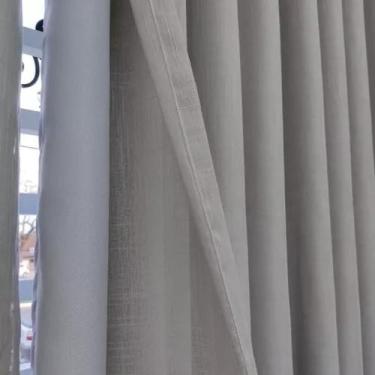 Imagem de Cortina Linho Com Forro Blackout Para Bastão 5,00x2,60 Sala - Salvatex