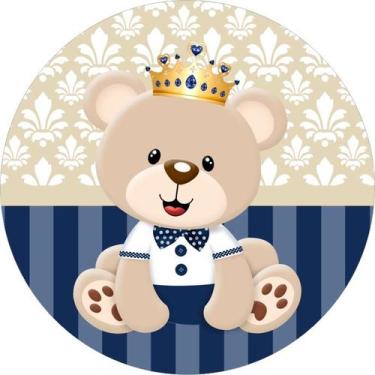 Imagem de Painel Festa Redondo C/ Elástico 1,50m Ursinho Príncipe - Fadrix