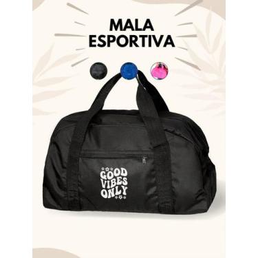 Imagem de Mala grande Nylon Academia - Good Vibes Only- Bolsa para Homens e Mulh