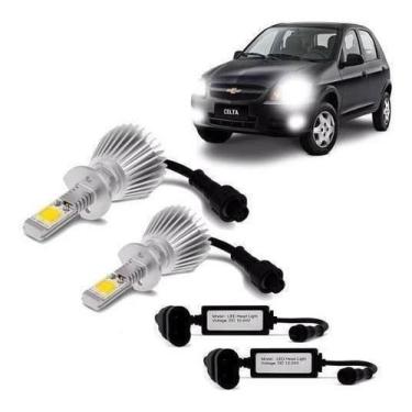 Imagem de Kit Super Led Celta 2003 2004 2005 H4 Farol Simples 6000K - Adb