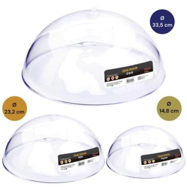 Imagem de KIT 3 Cúpulas Tampa para Alimentos, Bolos e Tortas,  P, M,G - KEITA