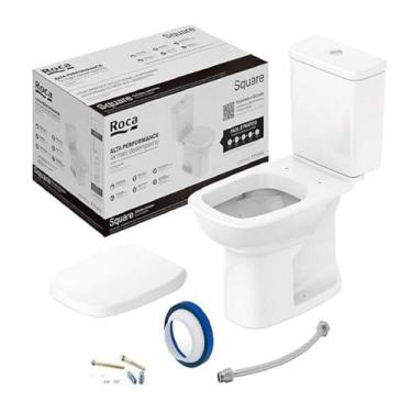 Imagem de Kit Vaso Sanitário Celite Square + Caixa Acoplada + Acessórios de Fixa