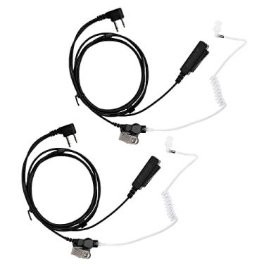 Imagem de ERIPHA Fone de ouvido para fone de ouvido Midland GXT1000VP4 Walkie Talkie 2 vias de vigilância por rádio de segurança tubo acústico com microfone PTT LXT500VP3 GXT1050VP4 GXT1000XB (2 pacotes)