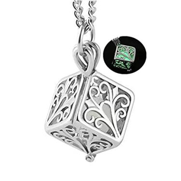 Imagem de LXSSLY Colar de pedra luminosa árvore dos desejos para mulheres, colar de humor, colar de árvore de Natal, presentes de Natal para amantes e amigos, Zinco, Sem Pedra Preciosa