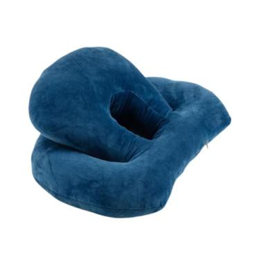 Imagem de Generic Travesseiro de dormir de escritório, travesseiro de bruços, respirável, almofada ergonômica, travesseiro de viagem para dormir, biblioteca, poltronas, Azul