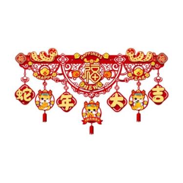 Imagem de rockible Guirlanda de faixa de ano novo chinês 2025, decoração de festival de primavera de, pingente de feltro, suprimentos para festa, pendurado na, Style a