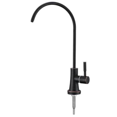 Imagem de Aspasia Torneira de água potável para pia de cozinha, torneira de filtro de água de cozinha de aço inoxidável para osmose reversa ou sistema de filtragem de água, torneira RO sem lacuna de ar, bronze