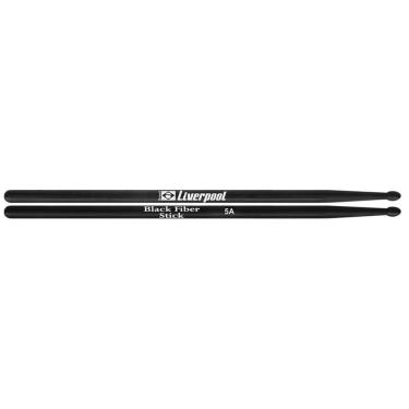Imagem de Baquetas Bateria Liverpool Black Fiber Stick 7a Fibra 