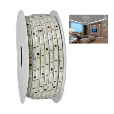 Imagem de Fita de LED SMD 6500K 100 Metros 127V Fita Dupla Face Conector Perfil 