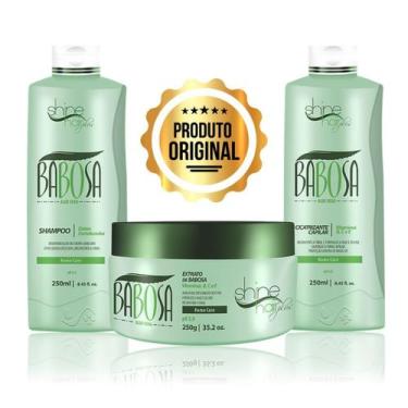 Imagem de Kit Shampoo + Condicionador + Máscara Shine Hair Babosa 3x250ml