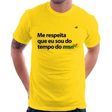 Imagem de Camiseta Me respeita que eu sou da época do msn - Foca na Moda, Amarel