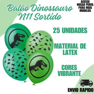 Imagem de Balão Dinossauro Sortido Happyday Festa Aniversario - Crgfestas