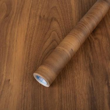 Imagem de Abyssaly Descole e cole papel de parede, papel de parede amigável para locatários, papel de contato de madeira cinza para armários e gavetas, papel de parede removível autoadesivo espesso 30 cm x 199