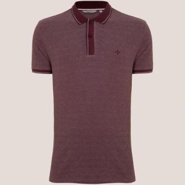Imagem de Camisa Polo Dudalina Binada Retilínea Ou25 Bordô Masculino, M