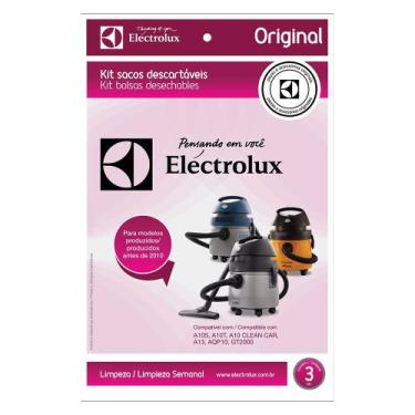 Imagem de Saco Original Electrolux A10S / GT2000 CSE09 Kit 3 Und