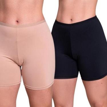Imagem de Kit 2 Bermuda Feminina Modeladora Anágua Segunda Pele Lingerie Para Us