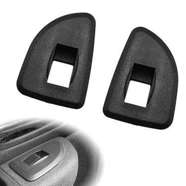 Imagem de Dunviku Um par de molduras de interruptor de janela traseira esquerda e direita compatível com Sierra Silverado 1500 2500 HD 3500 Ext Cab 2009-2013 Substituir # 25995490 25995494 Preto