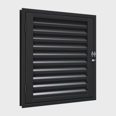 Imagem de Porta de Aço de Giro para Alçapão com Porta Cadeado 60x60cm Aço Pronto Riobras