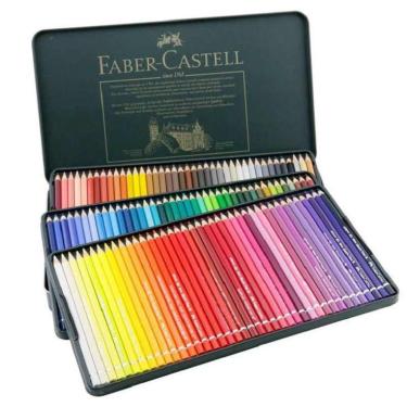Imagem de Lapis De Cor 120 Cores Supersoft Faber Castell Estojo Lata