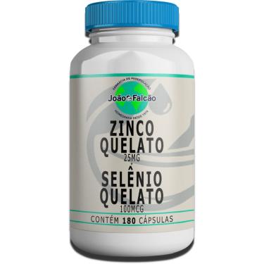 Imagem de Zinco Quelato 25Mg + Selênio Quelato 100Mcg - 180 Cápsulas Gastrorresistentes
