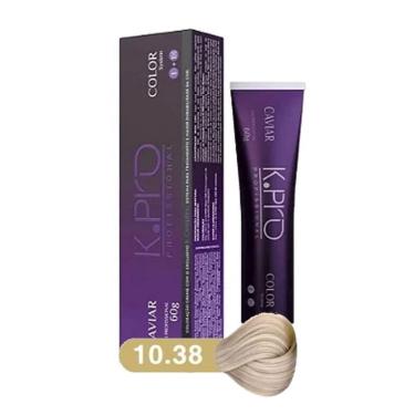 Imagem de Tintura Profissional k.pro Caviar Color 10.38 Loiro Claríssimo Dourado Pérola 60g