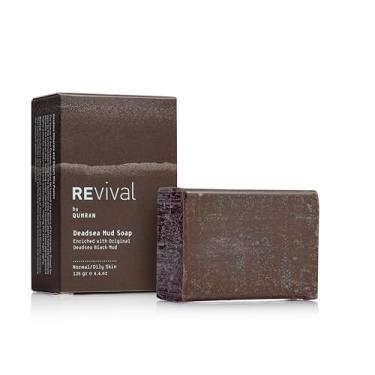 Imagem de Sabonete Revival Dead Sea Mud – Limpador natural de rosto e corpo com hamamélis e minerais – Limpeza profunda, hidratante, esfoliante para todos os tipos de pele 125 g | 125 g