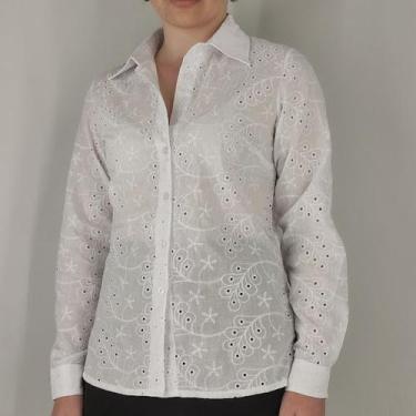 Imagem de Camisa Social Laíse Branca Manga Longa Feminino Adulto 25a - FANLIZ, B