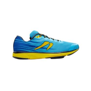Imagem de NEWTON Tênis de corrida masculino Distance 13 – Tênis de corrida leve e de alto desempenho, Azul/Amarelo, 45