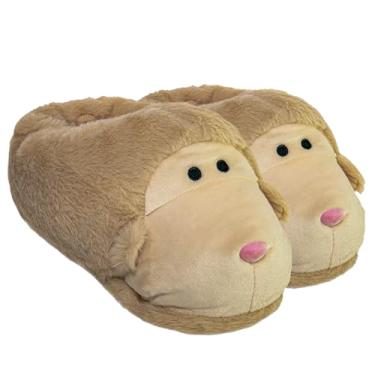 Imagem de Pantufa Macaco Inverno Quentinha Solado Borracha… (M 34-36)