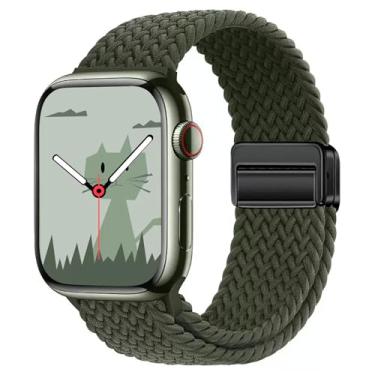 Imagem de Yaber Pulseira trançada compatível com Apple Watch séries 10 9, 8, 7, 6, 5, 4, 3, 2 e 1 de 38 mm, 40 mm, 40 mm, 41 mm, 42 mm, 46 mm, 46 mm, 46 mm, 46 mm, 49 mm, 49 mm, 49 mm (série 3))