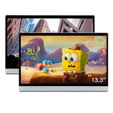 Imagem de XTRONS Tv Automotiva Android De 13,3 Polegadas, Reprodutor De Vídeo 4K, Monitor De Encosto De Cabeça, Tablet Para Banco Traseiro Com Wi-Fi E Bluetooth, Tela Sensível Ao Toque Ips, Suporte Para Hdmi