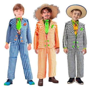 Imagem de Roupa Infantil Masculina Festa Junina Conjunto Completo Jeca Tatu - Fa