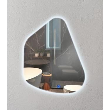 Imagem de Espelho Orgânico Geller Led Luz Indireta 60x40cm Decorativo LED 6000k