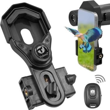 Imagem de Tydeux Adaptador de telescópio para smartphone – suporte universal para celular funciona com telescópio, monocular, binóculos, microscópio, telescópio, telescópio, ao ar livre, presente