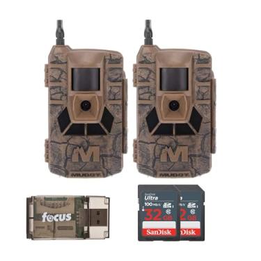 Imagem de Muddy Câmera de trilha celular Matrix 36MP Imaging com foto sob demanda e rede dupla (Mud, pacote com 2) com cartão de memória SDHC UHS-I de 32 GB (pacote com 2) e leitor de cartão (5 itens)