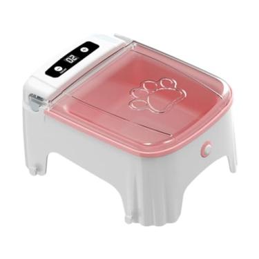 Imagem de Generic Alimentador automático de gato alimentador de gato cronometrado de cães recarregável anti -slip puppy alimentos dispensador para gatinhos molhados e, Rosa