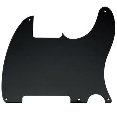 Imagem de Musiclily 5 Furos Escudo Guitarra Pickguard para Fender EUA/Mexicanao Telecaster Esquire,1 Camada Preto