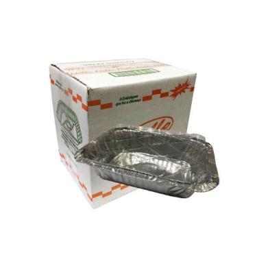 Imagem de Bandeja De Alumínio Com Tampa Pet B120 500Ml 50 Unidades - Mello