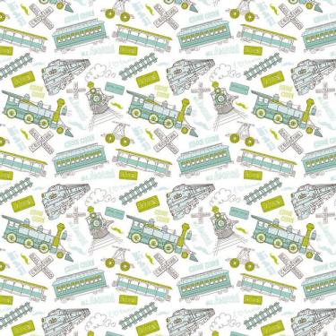 Imagem de Papel De Parede Locomotiva Vagão Trens Autocolante Lavável