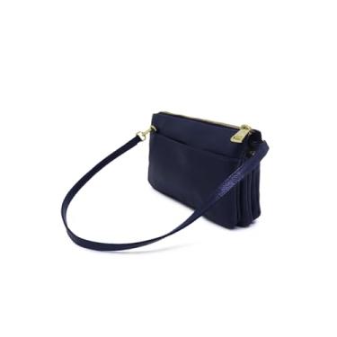 Imagem de Bolsa Feminina Compacta de Couro Modelo Érica - Relicário (Azul Marinho)