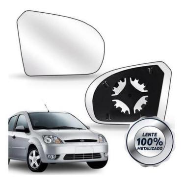 Imagem de Lente Retrovisor Fiesta 2003 A 2010 Ka 2008 A 2014 Com Base - Blawer