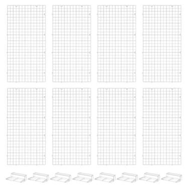 Imagem de BENECREAT 8 peças de capô transparente para aquário, 15 x 29 x 0,8 cm, placa de isolamento de grade de plástico com 8 clipes de plástico para aquário