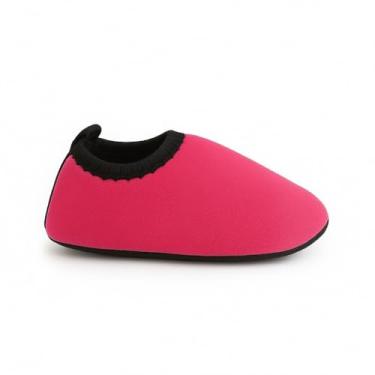 Imagem de Sapatilha Infantil Bebe Aquática Estilo Meia Ideal Para Rastejar Antiderrapantes, Macias, Calce Fácil para Praia, Piscina, Natação, Surf, Barco, Pesca, Camping, Caminhada, Neoprene (ROSA, BR, Bebê, Faixa Numérico, 18, 19)