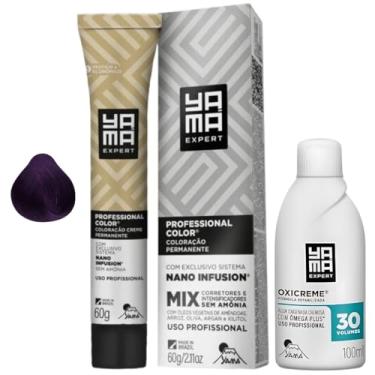 Imagem de Kit Coloração Yama Nano Infusion Profissional 022 Mix Violeta E Ox Cremosa 30vol 100ml