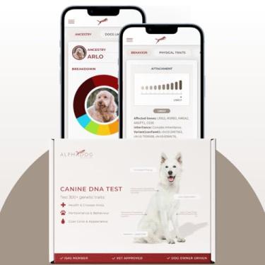 Imagem de Etalon Diagnostics AlphaDog DNA Traços Comportamentais e Kit de Análise de Composição da Raça com Acesso Personalizado ao Marketplace – Teste de DNA Canino para Identificação de Raças, Insights de