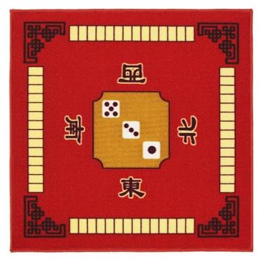 Imagem de Mahjong Mat, Non-Slip Mahjong Mat for Table, 30.7*30.7 Inch Mahjong Table Mat for Poker, Board Games Table Mat, Card Games, Tile Games, Dominoes Red 0469