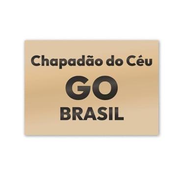 Imagem de Imã de Geladeira Chapadão do Céu Goiás MDF 8cm x 5cm